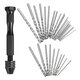 Hand Drill Set Pin Vise Mini Drill with Twitst Drill Bits for Craft Carving DIY