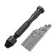 Hand Drill Set Pin Vise Mini Drill with Twitst Drill Bits for Craft Carving DIY