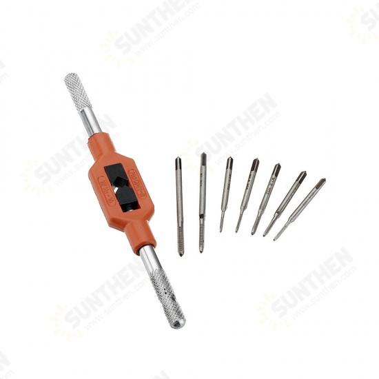 M1-8 Adjustable Tap Spanner with 7pcs M1.1-M2.5 Mini Screw Hand Tap Set