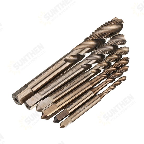 M3-M10 HSS Co M35 Machine Sprial Flutes Taps Metric Screw Tap Right Hand Thread Plug Tap Drill