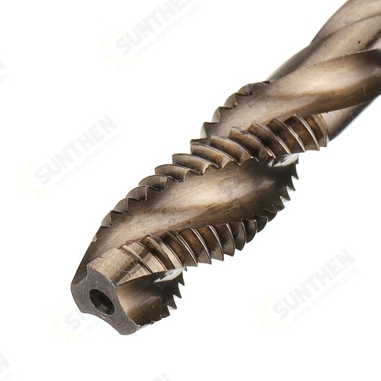 M3-M10 HSS Co M35 Machine Sprial Flutes Taps Metric Screw Tap Right Hand Thread Plug Tap Drill