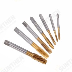M3-M12 Titanium Coated Hand Tap HSS Metric Straight Flute Thread Screw Tap