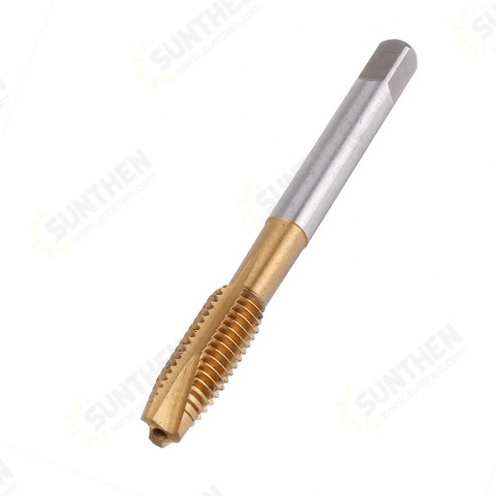 M3-M12 Titanium Coated Hand Tap HSS Metric Straight Flute Thread Screw Tap M3-M12 Titanium Coated Hand Tap HSS Metric Straight Flute Thread Screw Tap