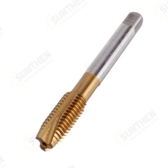M3-M12 Titanium Coated Hand Tap HSS Metric Straight Flute Thread Screw Tap M3-M12 Titanium Coated Hand Tap HSS Metric Straight Flute Thread Screw Tap