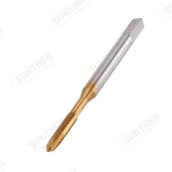 M3-M12 Titanium Coated Hand Tap HSS Metric Straight Flute Thread Screw Tap M3-M12 Titanium Coated Hand Tap HSS Metric Straight Flute Thread Screw Tap