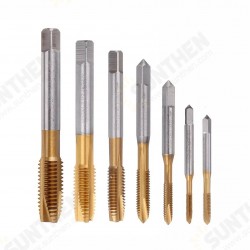 M3-M12 Titanium Coated Hand Tap HSS Metric Straight Flute Thread Screw Tap