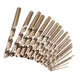 M35 Cobalt Drill Bit Set HSS-Co Jobber Length Twist Drill Bits with Metal Case for Stainless Steel Wood Metal Drilling