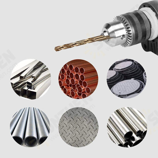 M35 Cobalt Drill Bit Set HSS-Co Jobber Length Twist Drill Bits with Metal Case for Stainless Steel Wood Metal Drilling