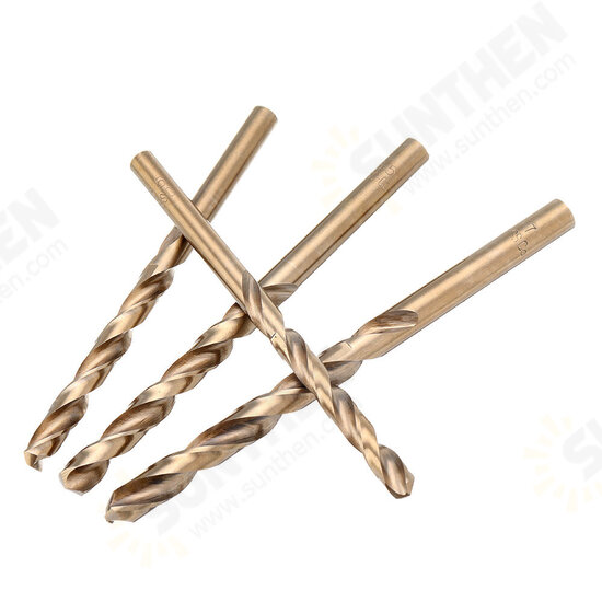 M35 Cobalt Drill Bit Set HSS-Co Jobber Length Twist Drill Bits with Plastic Case for Stainless Steel Wood Metal Drilling