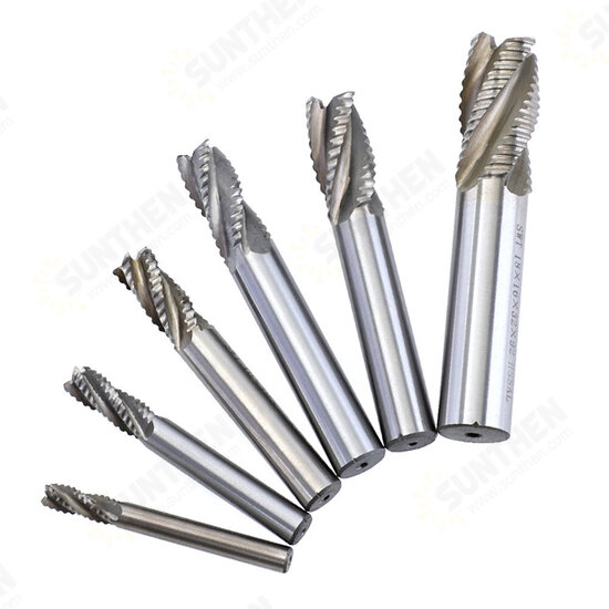 M6-M20 Wave Milling Cutter 4 Flutes 6-20mm HSS-AL Wave Rough End Mill