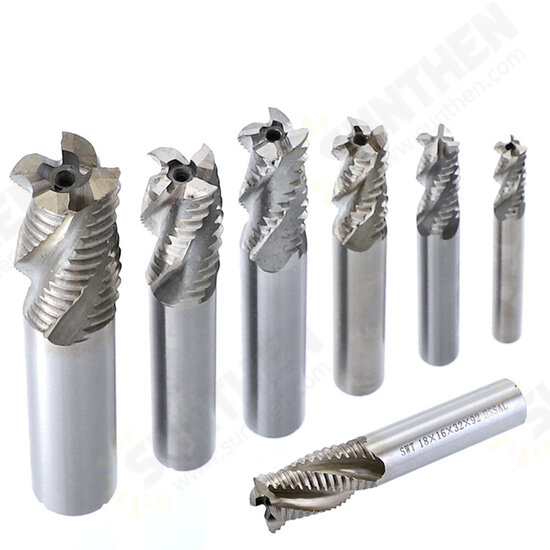 M6-M20 Wave Milling Cutter 4 Flutes 6-20mm HSS-AL Wave Rough End Mill