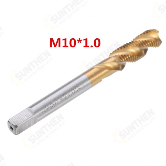 M8/M10/M12 HSS Titanium Coated Screw Tap Thread Metric Spiral Flute Machine Hand Tap