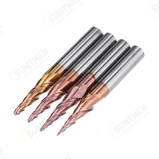 R0.25/ R0.5/ R0.75/ R1.0 *20*D6*50 2 Flutes Taper Ball Nose End Mill HRC50 Milling Cutter