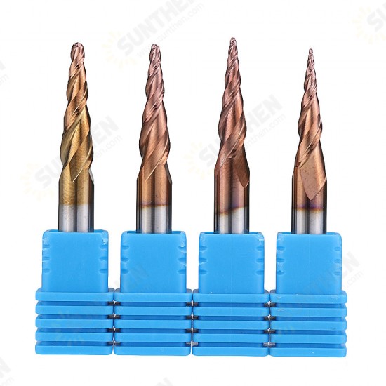 R0.25/ R0.5/ R0.75/ R1.0 *20*D6*50 2 Flutes Taper Ball Nose End Mill HRC50 Milling Cutter