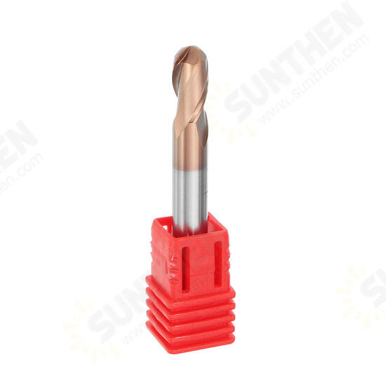 R0.5-3mm 2 Flutes Ball Nose HRC58 AlTiN Coating End Mill Cutter Tungsten Carbide CNC Tool