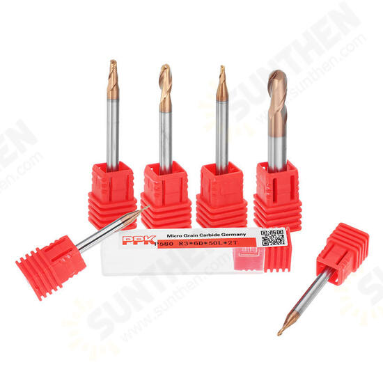 R0.5-3mm 2 Flutes Ball Nose HRC58 AlTiN Coating End Mill Cutter Tungsten Carbide CNC Tool R0.5-3mm 2 Flutes Ball Nose HRC58 AlTiN Coating End Mill Cutter Tungsten Carbide CNC Tool
