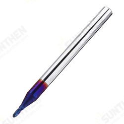 R0.5-R2 HRC60 2 Flutes Ball Nose End Mill 50mm Blue NaCo Coating CNC Milling Cutter R0.5-R2 HRC60 2 Flutes Ball Nose End Mill 50mm Blue NaCo Coating CNC Milling Cutter