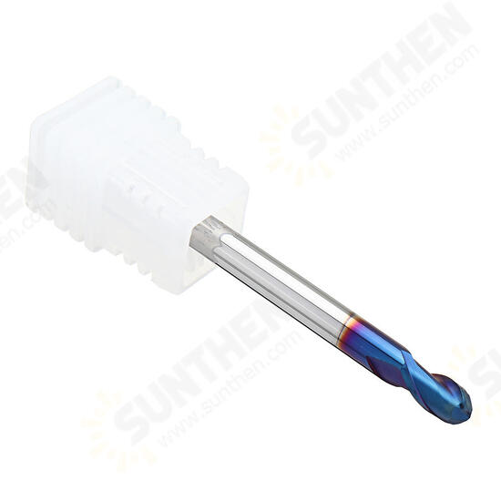R0.5-R2 HRC60 2 Flutes Ball Nose End Mill 50mm Blue NaCo Coating CNC Milling Cutter R0.5-R2 HRC60 2 Flutes Ball Nose End Mill 50mm Blue NaCo Coating CNC Milling Cutter