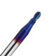 R0.5-R2 HRC60 2 Flutes Ball Nose End Mill 50mm Blue NaCo Coating CNC Milling Cutter