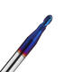 R0.5-R2 HRC60 2 Flutes Ball Nose End Mill 50mm Blue NaCo Coating CNC Milling Cutter R0.5-R2 HRC60 2 Flutes Ball Nose End Mill 50mm Blue NaCo Coating CNC Milling Cutter