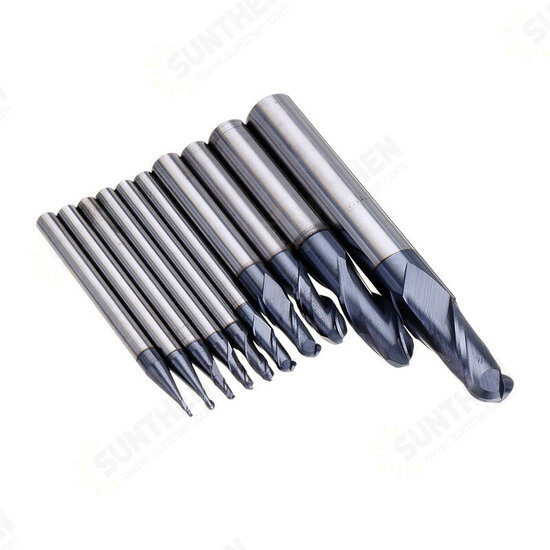 R0.5-R5mm Ball Nose Tungsten Carbide End Mill Cutter HRC55 TiAlN Coating End Milling Cutter CNC Tool