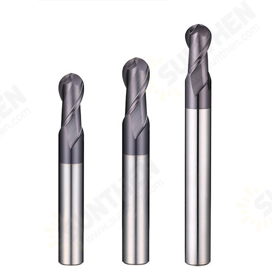 R0.5-R6mm Ball Nose 2 Flute Tungsten Carbide End Mill Cutter TiAlN Coating End Milling Cutter