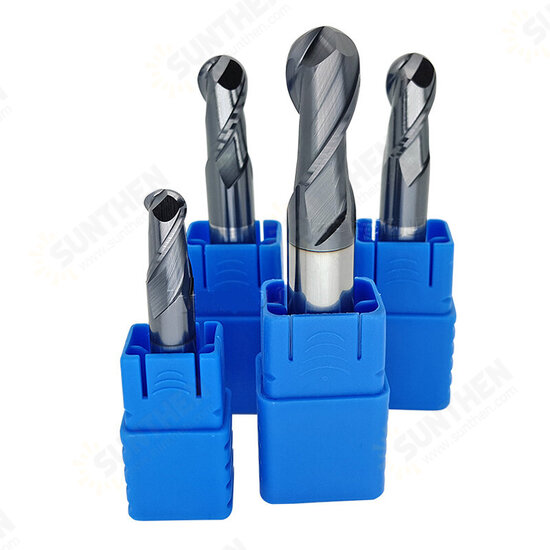 R0.5-R6mm Ball Nose 2 Flute Tungsten Carbide End Mill Cutter TiAlN Coating End Milling Cutter R0.5-R6mm Ball Nose 2 Flute Tungsten Carbide End Mill Cutter TiAlN Coating End Milling Cutter