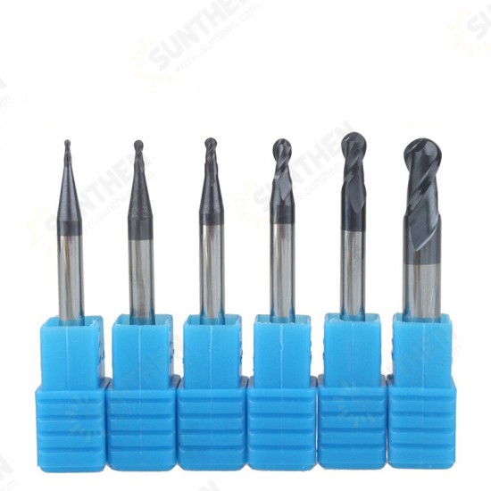 R0.5-R6mm Ball Nose 2 Flute Tungsten Carbide End Mill Cutter TiAlN Coating End Milling Cutter R0.5-R6mm Ball Nose 2 Flute Tungsten Carbide End Mill Cutter TiAlN Coating End Milling Cutter