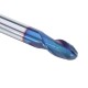 R3/R4/R5 2 Flutes Ball Nose End Mill HRC60 Blue NaCo Coating Tungsten Steel Carbide CNC Milling Cutter