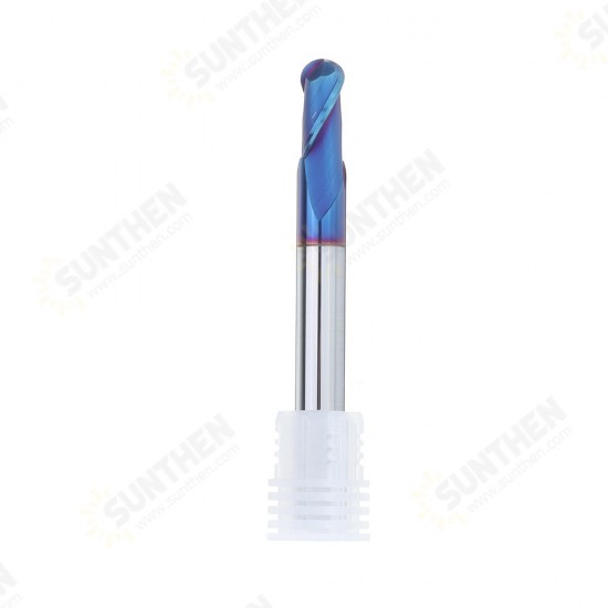 R3/R4/R5 2 Flutes Ball Nose End Mill HRC60 Blue NaCo Coating Tungsten Steel Carbide CNC Milling Cutter