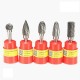 RB13 5pcs 12mm Head Tungsten Carbide Rotary File Burr Die 6mm Shank for Rotary Drill