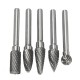 RB29 5pcs 6mm Shank Tungsten Carbide Burr Rotary Cutter file Set Engraving Tool