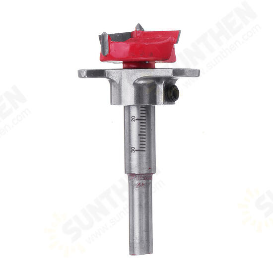 Red 15 20 25 30 35mm Forstner Drill Bit Wood Auger Cutter Hex Wrench Woodworking Hole Saw For Power Tools