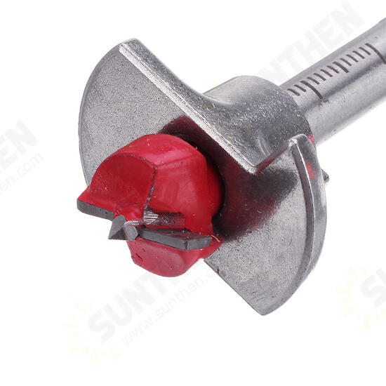 Red 15 20 25 30 35mm Forstner Drill Bit Wood Auger Cutter Hex Wrench Woodworking Hole Saw For Power Tools