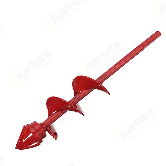 Red Upgrade Hard Alloy Head Spiral Auger Drill 4x22/4x45/8x25/8x30cm Non-Slip Flower Bulb Auger Rust Proof Planter Hole Digger Bit for Hex Drive Drill