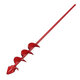 Red Upgrade Hard Alloy Head Spiral Auger Drill 4x22/4x45/8x25/8x30cm Non-Slip Flower Bulb Auger Rust Proof Planter Hole Digger Bit for Hex Drive Drill