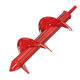 Red Upgrade Hard Alloy Head Spiral Auger Drill 4x22/4x45/8x25/8x30cm Non-Slip Flower Bulb Auger Rust Proof Planter Hole Digger Bit for Hex Drive Drill