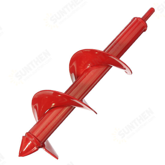 Red Upgrade Hard Alloy Head Spiral Auger Drill 4x22/4x45/8x25/8x30cm Non-Slip Flower Bulb Auger Rust Proof Planter Hole Digger Bit for Hex Drive Drill