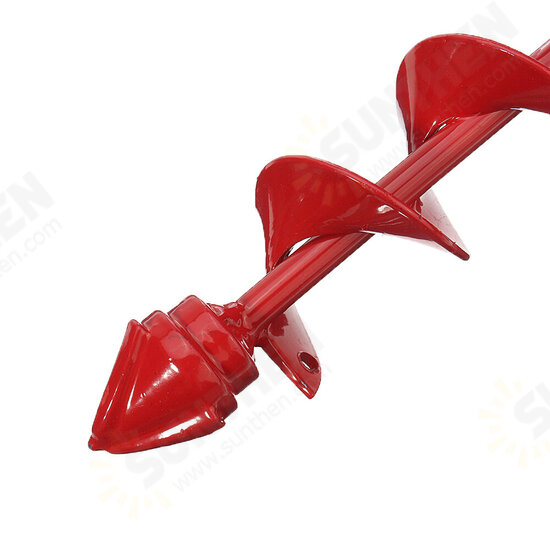 Red Upgrade Hard Alloy Head Spiral Auger Drill 4x22/4x45/8x25/8x30cm Non-Slip Flower Bulb Auger Rust Proof Planter Hole Digger Bit for Hex Drive Drill