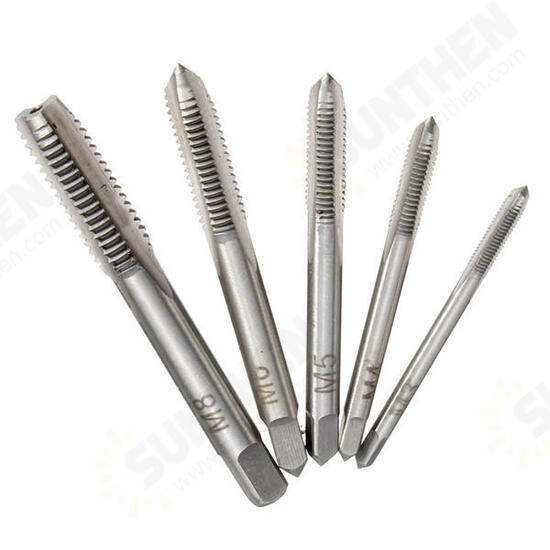 T Handle Ratchet Tap Wrench with 5pcs M3-M8 Machine Screw Thread Metric Plug Tap T Handle Ratchet Tap Wrench with 5pcs M3-M8 Machine Screw Thread Metric Plug Tap