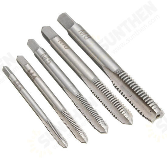 T Handle Ratchet Tap Wrench with 5pcs M3-M8 Machine Screw Thread Metric Plug Tap T Handle Ratchet Tap Wrench with 5pcs M3-M8 Machine Screw Thread Metric Plug Tap