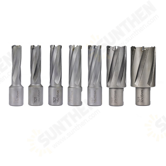 TCT Annular Cutter 13/14/16/17/18/26/32mm Carbide Tip Magnetic Drill Bit Weldon Shank Hollow Core Drill Bit Hole Saw Cutter