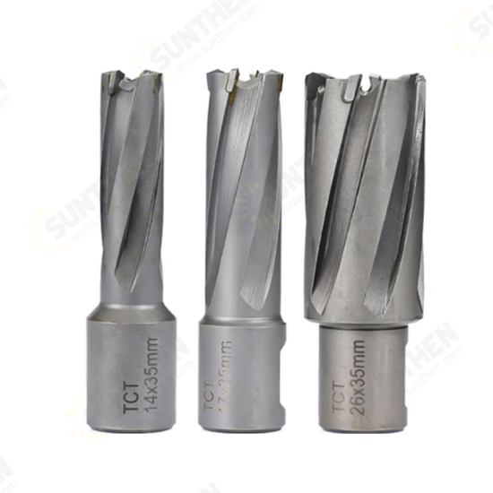 TCT Annular Cutter 13/14/16/17/18/26/32mm Carbide Tip Magnetic Drill Bit Weldon Shank Hollow Core Drill Bit Hole Saw Cutter TCT Annular Cutter 13/14/16/17/18/26/32mm Carbide Tip Magnetic Drill Bit Weldon Shank Hollow Core Drill Bit Hole Saw Cutter