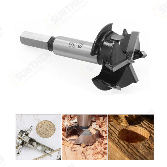 Upgrade 35mm 3 Flutes Carbide Tip Forstner Drill Bit Wood Auger Cutter Woodworking Hole Saw For Power Tools