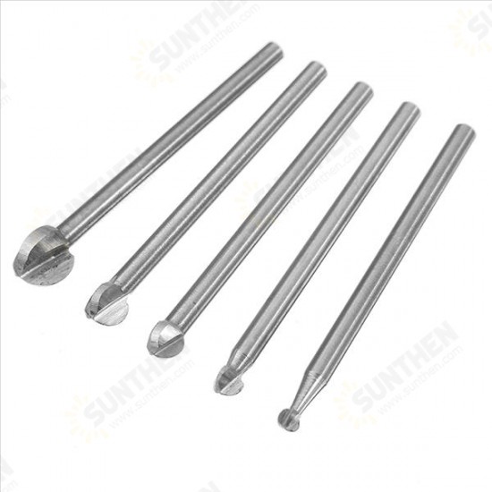 5Pcs 3-8mm Milling Cutters White Steel Ball Shaped Wood Carving Knives 3mm Shank 5Pcs 3-8mm Milling Cutters White Steel Ball Shaped Wood Carving Knives 3mm Shank