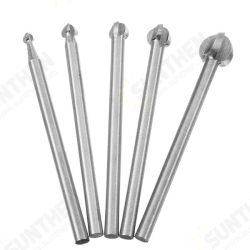 5Pcs 3-8mm Milling Cutters White Steel Ball Shaped Wood Carving Knives 3mm Shank 5Pcs 3-8mm Milling Cutters White Steel Ball Shaped Wood Carving Knives 3mm Shank