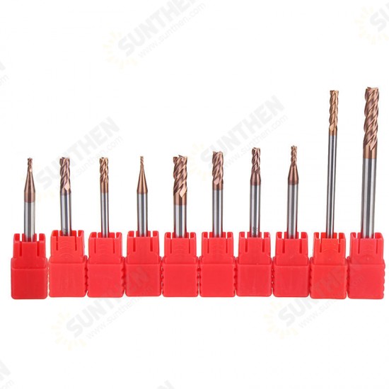 HRC55 1-5mm AlTiN Tungsten Carbide 4 Flute End Milling Cutter CNC Tool HRC55 1-5mm AlTiN Tungsten Carbide 4 Flute End Milling Cutter CNC Tool