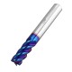 HRC60 5/6/8mm 4 Flutes Milling Cutter Blue NACO Coated Tungsten Carbide Milling Cutter CNC Tool