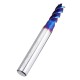 HRC60 5/6/8mm 4 Flutes Milling Cutter Blue NACO Coated Tungsten Carbide Milling Cutter CNC Tool
