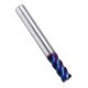 HRC60 5/6/8mm 4 Flutes Milling Cutter Blue NACO Coated Tungsten Carbide Milling Cutter CNC Tool